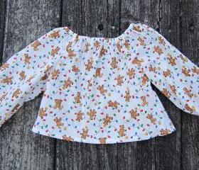 Tumbling teddies holiday shirt for toddler girl Size2