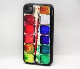 Watercolor Palette iPhone 4 and iPhone 4S case, Hard Plastic Case and Rubber Case