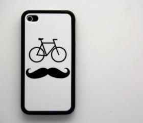 Bicycle Mustache iPhone 4 and iPhone 4S Rubber Case