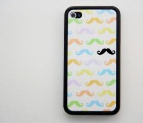 Colorful Mustache iPhone 4 and iPhone 4S Rubber Case