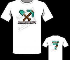 Minecraft Personalized T-Shirt SHOVEL AND AXE