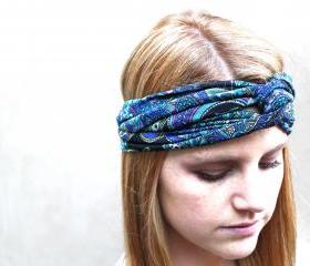 Headband, Knotted Headband, Teal, Black, Purple, Pink