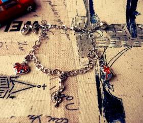England Charm Bracelet - British / English Theme 