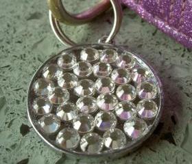 Crystal Clear Swarovski Rhinestone Pet ID Tag 