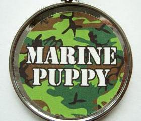 Marine Puppy Green Pet ID Tag