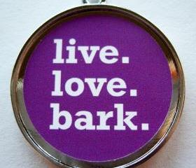 Bark Purple Pet ID Tag