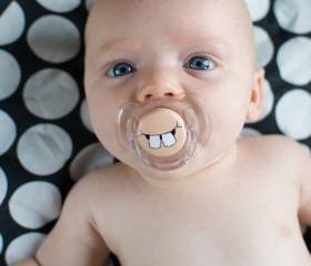 Cute Buck Teeth - Custom Hand Painted Pacifier Avent CLEAR