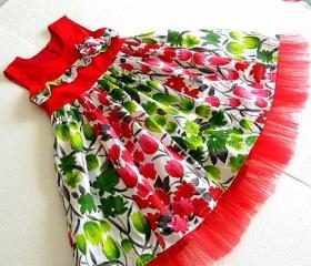 Christmas Dress Sewing pattern, 6 months to 10 years, Ashley Paneled Dress
