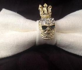 childrens King Skull Bow Tie