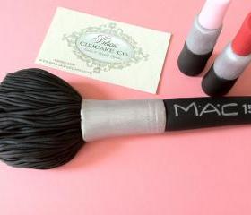 Mac Make-up Inspired Blush Brush Upgraded & 2 Lipsticks Perfect for Cake toppers, Bridal Showers, Birthday Parties or Any Mac-Make-up Lover 
