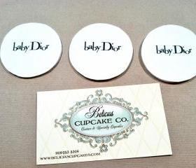 Baby Dior (Inspired) Cupcake Toppers Perfect for Baby Showers. We have all designer (Inspired) Cupcake Toppers