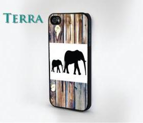 Elephant Wood Grain Print - iphone 5 cases Cool iPhone Cases- Cool iPhone Cases