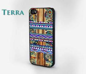 iPhone 5 case - Geometric Wood Grain