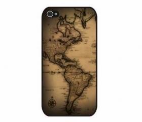 Vintage antique world map iPhone 4 and iPhone 4S Rubber Case