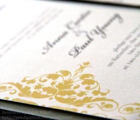  Modern Handmade Wedding Invitation - Pocket Fold Invitation Set with 4 Inserts - Contemporary Design - Sample Set