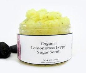 Lemongrass Poppy Organic Sugar Scrub 4 oz