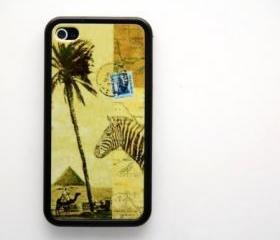 Vintage voyage to africa iPhone 4 and iPhone 4S Rubber Case