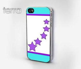 NEW iphone 5 case iphone 5 cover Geometric Mint & Purple Stars DesignCool iPhone Cases- Cool iPhone Cases