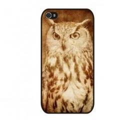 Vintage Grunge OWL iPhone 4 and iPhone 4S Rubber Case