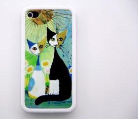 Vintage Cat Printing iPhone 4 and iPhone 4S Case Hard Plastic Case and Rubber Case