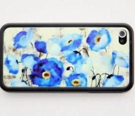 Floral painting style iPhone 4 and iPhone 4S Rubber Case