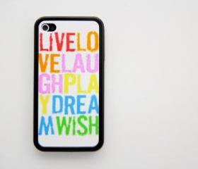 Live Love Laugh Graffiti iPhone 4 and iPhone 4S Rubber Case