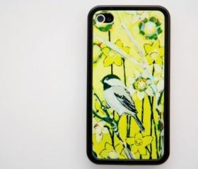 Retro OWL floral pattern iPhone 4 and iPhone 4S Rubber Case