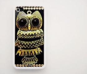 Vintage OWL iPhone 4 and iPhone 4S Rubber Case