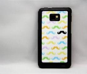 Color Mustache Pattern Galaxy S2 i9100 Hard Cover Case