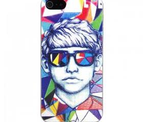 Colorful Scrawl Portrait Embossment iPhone 5 Case