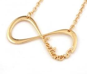 One Direction Infinity Charm Golden Necklace