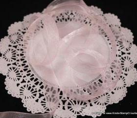 5 yards - 5/8 inch Organza Ribbon - Baby Pink