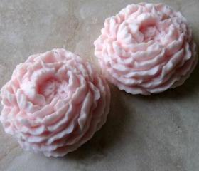 Ruffled Peony Soap Set of 2