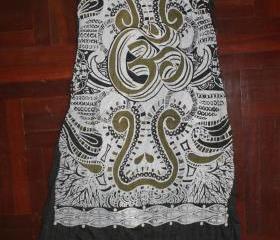 Long Sleeveless Dress OM Hindu Boho Hamsa Yoga Clothing Buddha Tee
