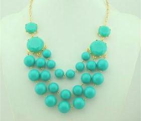 Sky Blue necklace, bubble necklace,bib Bubble Necklace,bridesmaid gifts, Bubble Necklace, Holiday,birthday