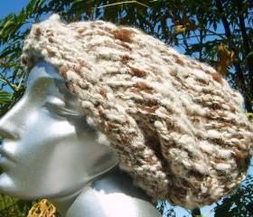 Creamy Espresso Slouchy 100% Alpaca/Llama