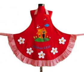 chef cap oven glove and double sided apron set great gift new personalized text is written