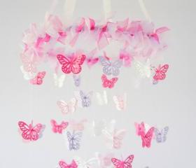 Butterfly Mobile- Pink & Lavender Nursery Mobile