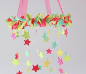 Bright Stars Nursery Mobile- Crib Mobile, Baby Mobile, Star Nursery Decor