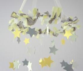 Yellow & Gray Star Nursery Mobile
