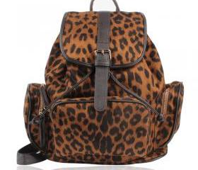 Backpack with Leopard Prints