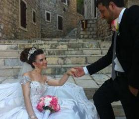 Real Touch Bridal Bouquet - White and Pink Roses