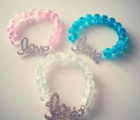 Rhinestone Love Bracelet