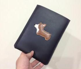 NaNa the Corgi iPad Mini Leather Case ( Black )