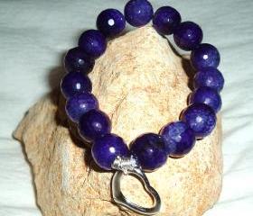 Purple Agate Stretchy Bracelet