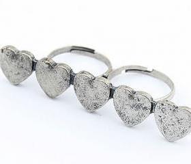 Double Finger I Heart You Ring