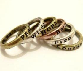 Engraved Make a Wish Ring