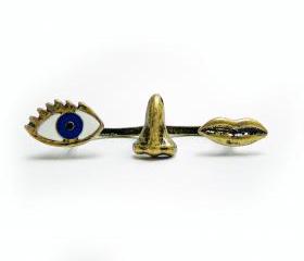 Double Finger Eye, Nose and Lip Ring