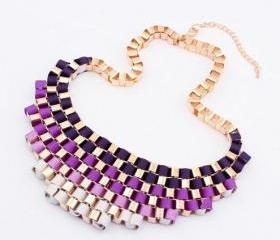 New bubble necklace,Purple woven necklace, bubble necklace,bib necklace,bib Bubble Necklace,bridesmaid gifts,Christmas gift 