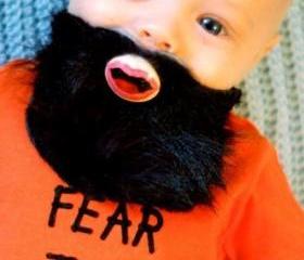 LIMITED EDITION- Fear the Beard- Hand Cut Custom Brian Wilson Beard Pacifier